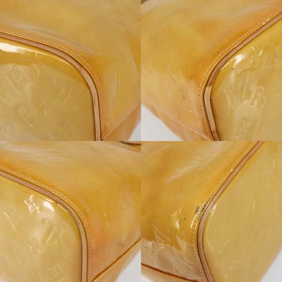 LOUIS VUITTON Monogram Vernis Houston Hand Bag Beige M91004 - Picture 10 of 13